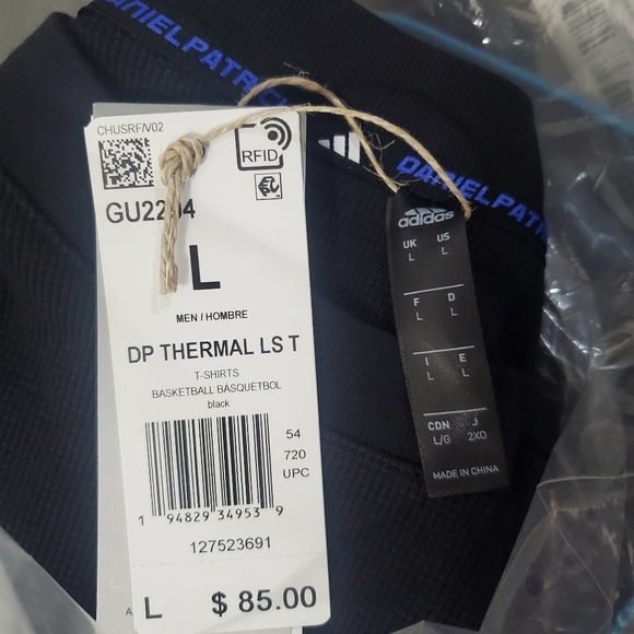 Adidas x Daniel Patrick Hoops Thermal Tee T shirt GU2294 Basketball large EUC - Picture 4 of 4